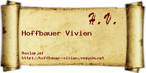 Hoffbauer Vivien névjegykártya